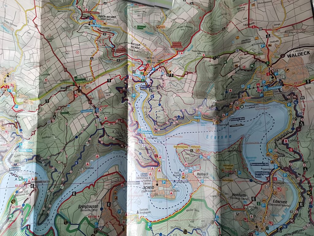 Wander- und Radwanderkarte Edersee