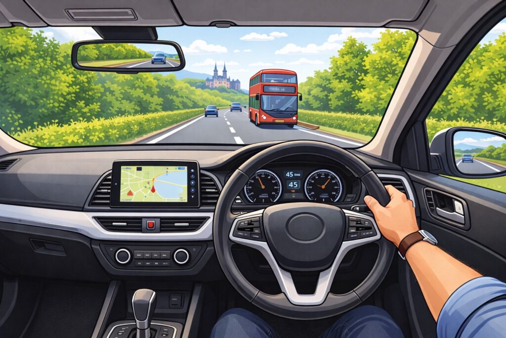 Autofahren im Linksverkehr in Cornwall