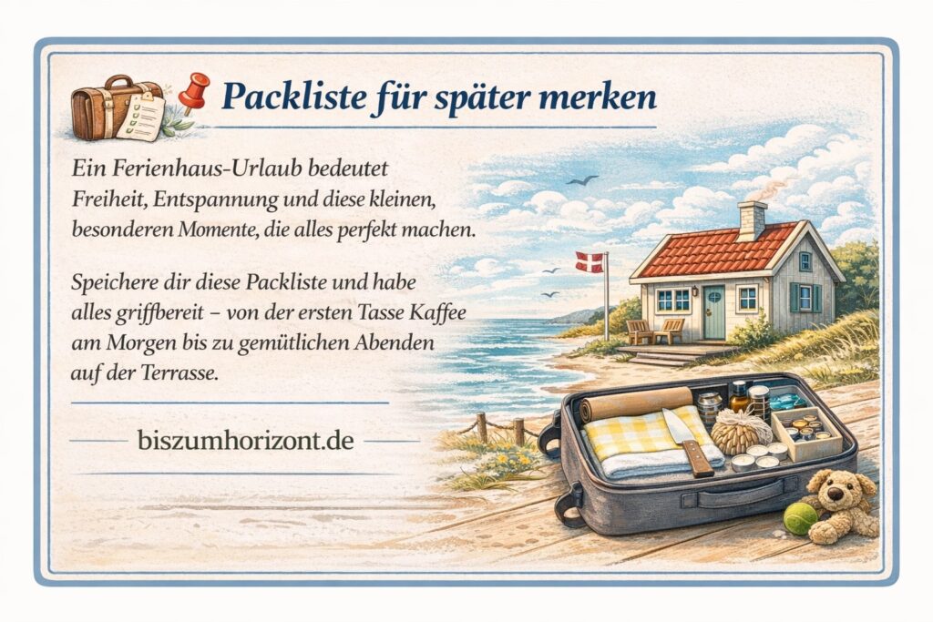 Packliste Ferienhaus Urlaub